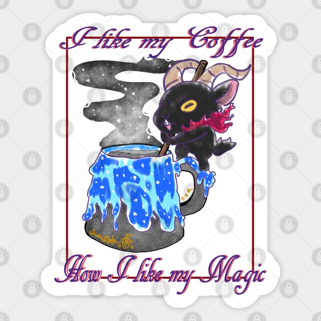 I like My magic, like my coffee Sticker by Okay o_Random_Shop